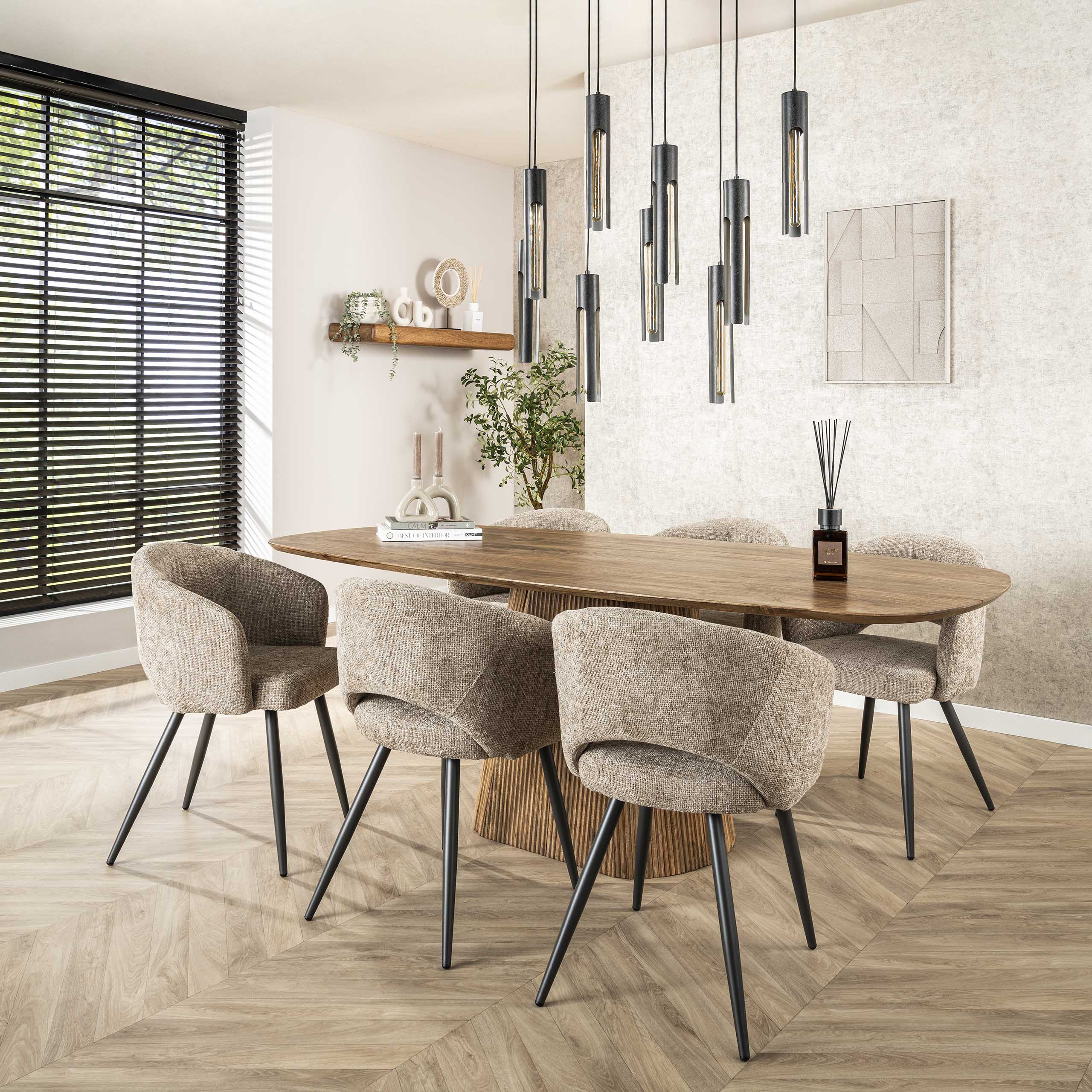 Eettafel 215 centrale poot Wave